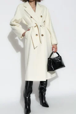 Max Mara kremowy Płaszcz `Madame`