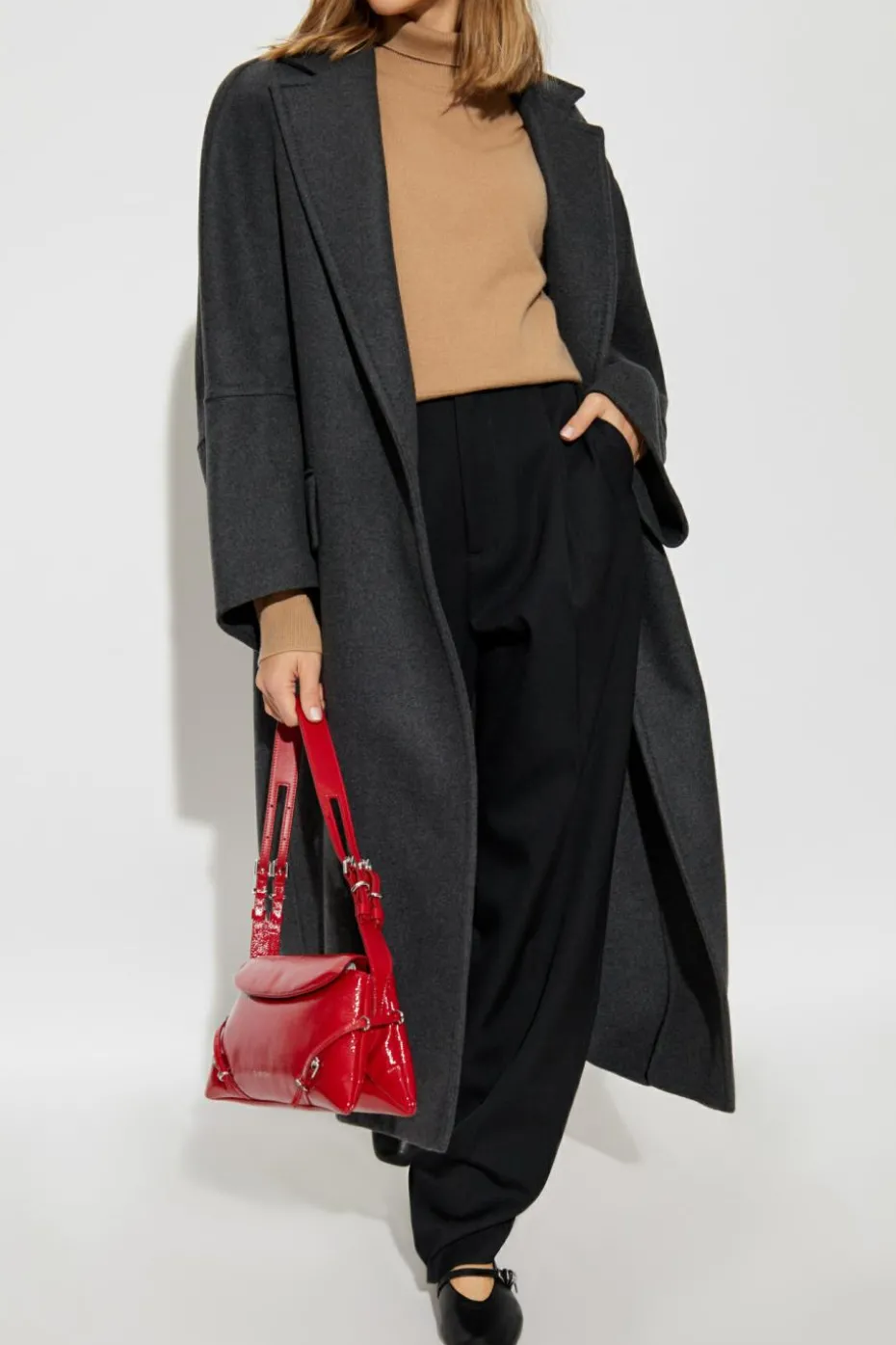 Max Mara SZARY Płaszcz `Asburgo`