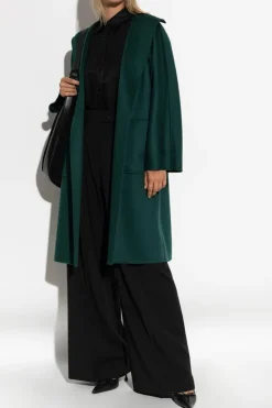 Max Mara ZIELONY Kaszmirowy płaszcz ‘Lila’