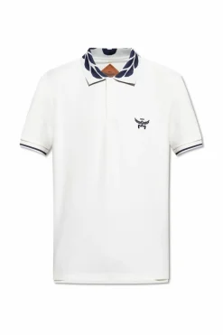 MCM BIAŁY Polo z logo