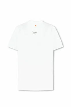 MCM BIAŁY T-shirt z logo