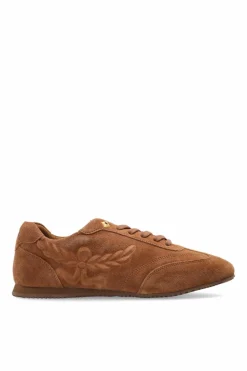 MCM BRĄZOWY Buty sportowe z logo