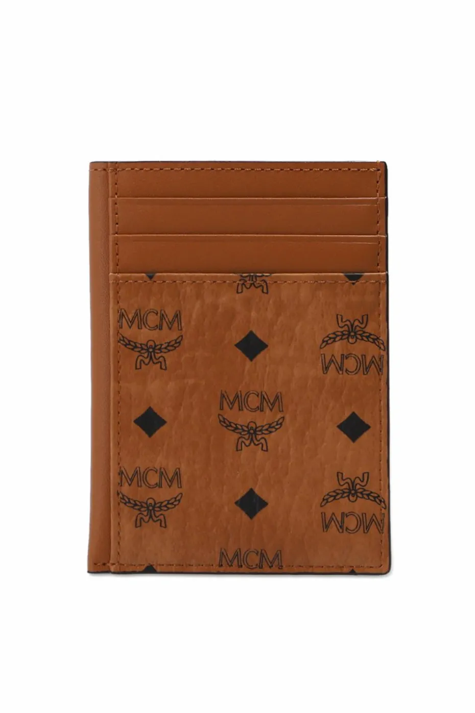 MCM BRĄZOWY Etui na karty z logo