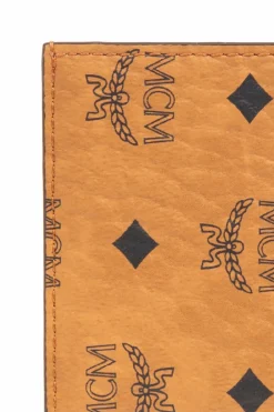 MCM BRĄZOWY Etui na karty z logo