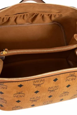 MCM BRĄZOWY Kosmetyczka z monogramem
