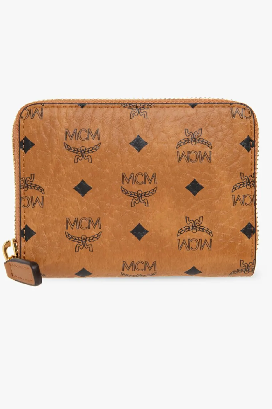 MCM BRĄZOWY Portfel z logo