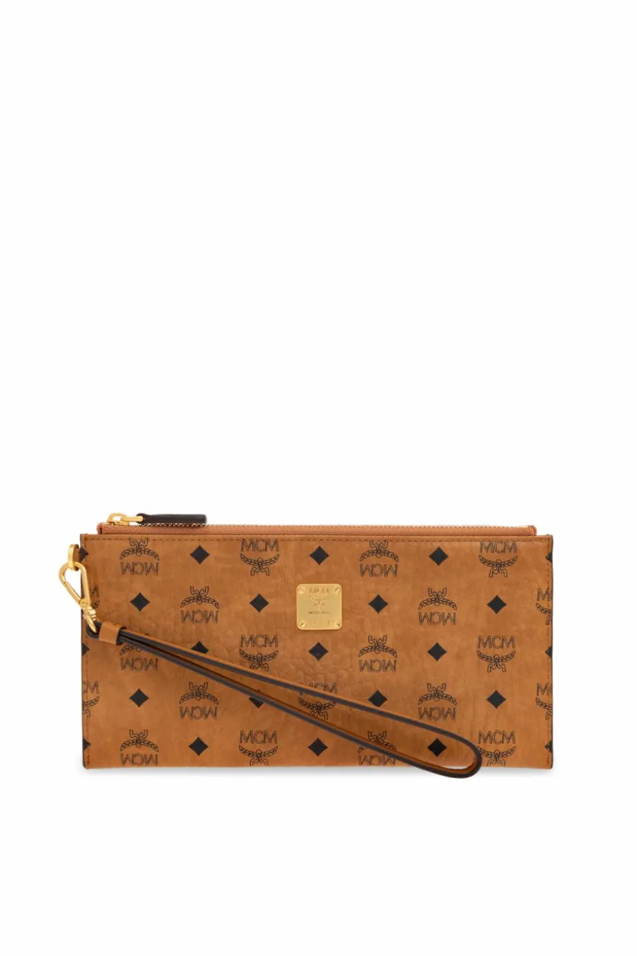MCM BRĄZOWY Portfel z monogramem