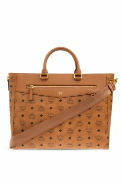 MCM BRĄZOWY Torba `Diamond Large` typu `shopper`