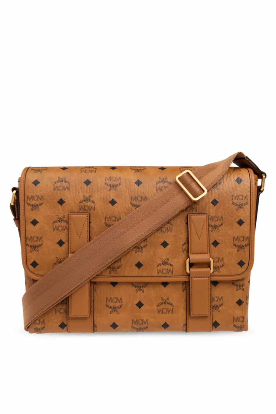 MCM BRĄZOWY Torba z monogramem