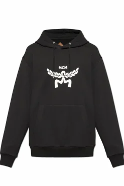 MCM CZARNY Bluza z kapturem