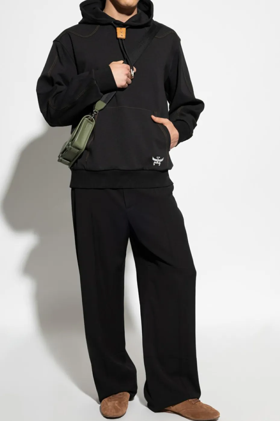 MCM CZARNY Bluza z logo