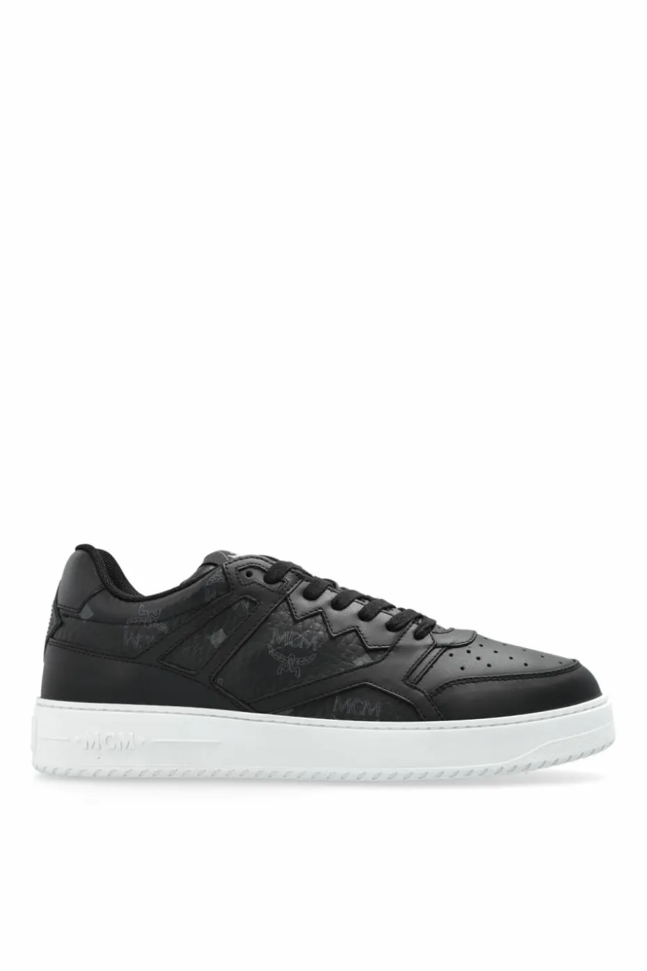 MCM CZARNY Buty sportowe z monogramem