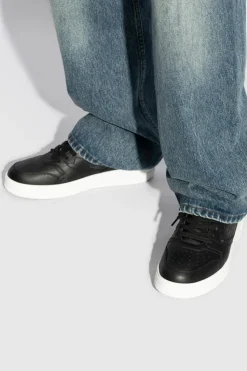 MCM CZARNY Buty sportowe z monogramem