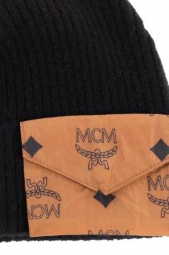 MCM CZARNY Czapka z kieszenią