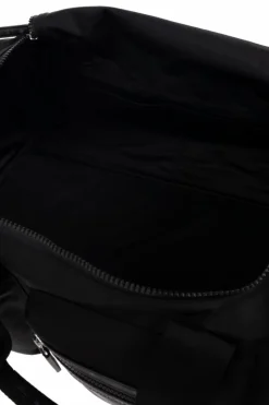 MCM CZARNY Torba podręczna z naszywką z logo