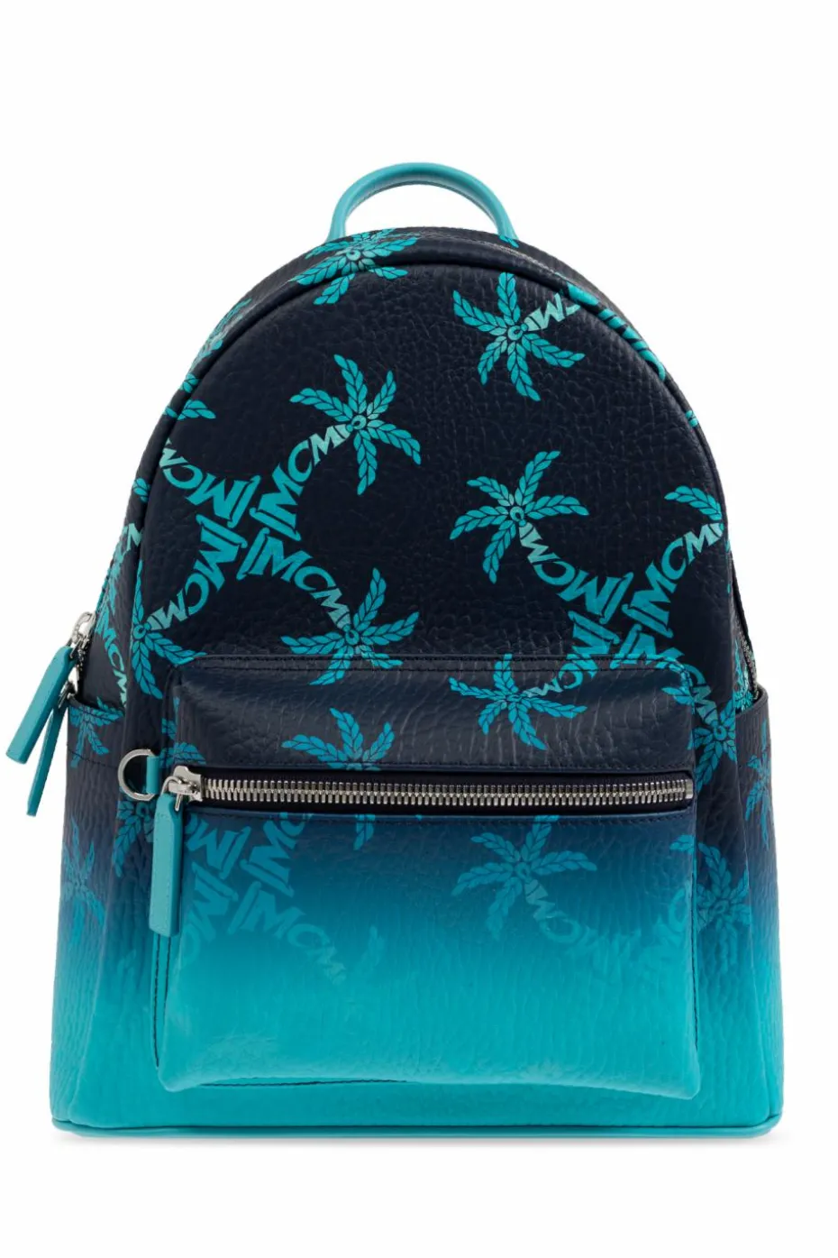 MCM NIEBIESKI Plecak z monogramem