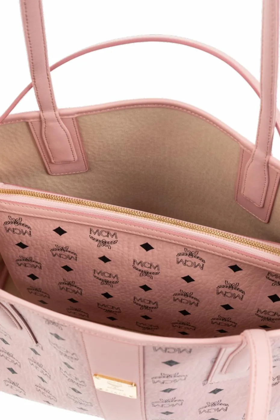 MCM RÓŻOWY Torba `Liz Medium` typu `shopper`