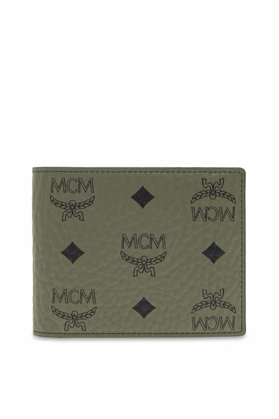 MCM ZIELONY Portfel z nadrukiem `Visetos`