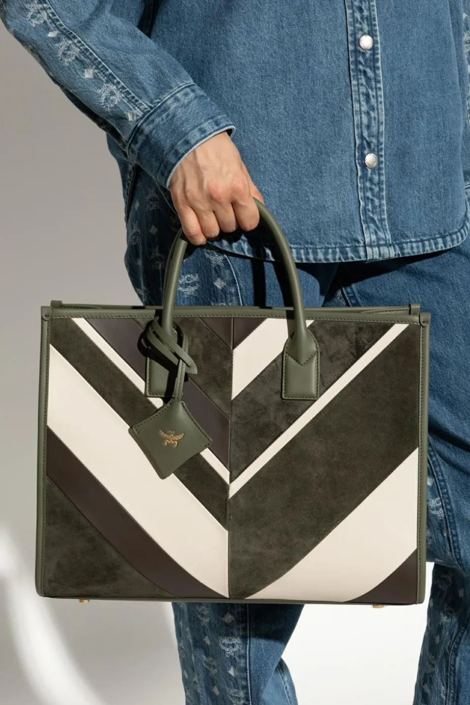 MCM ZIELONY Torba typu `shopper'