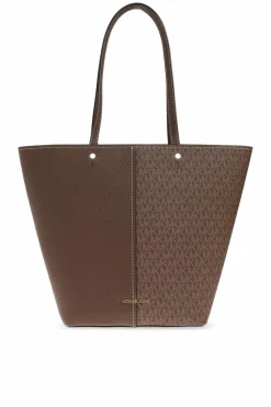Michael Michael Kors BRĄZOWY Torba `Flora` typu `shopper`