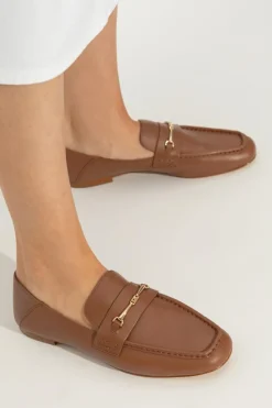 Michael Michael Kors BRĄZOWY Buty `Lena` typu `loafers`