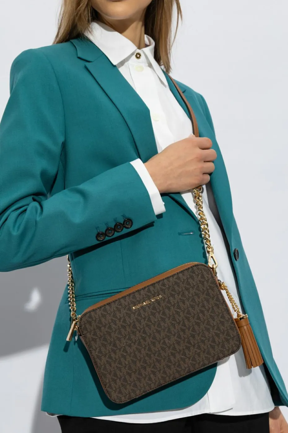 Michael Michael Kors BRĄZOWY Torba na ramię ‘Jet Set'