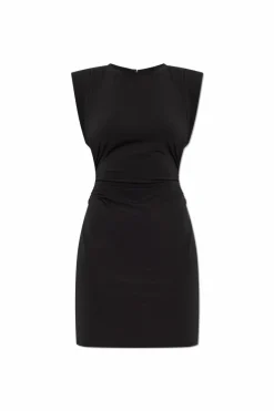 Michael Michael Kors CZARNY Sukienka z drapowaniem w talii