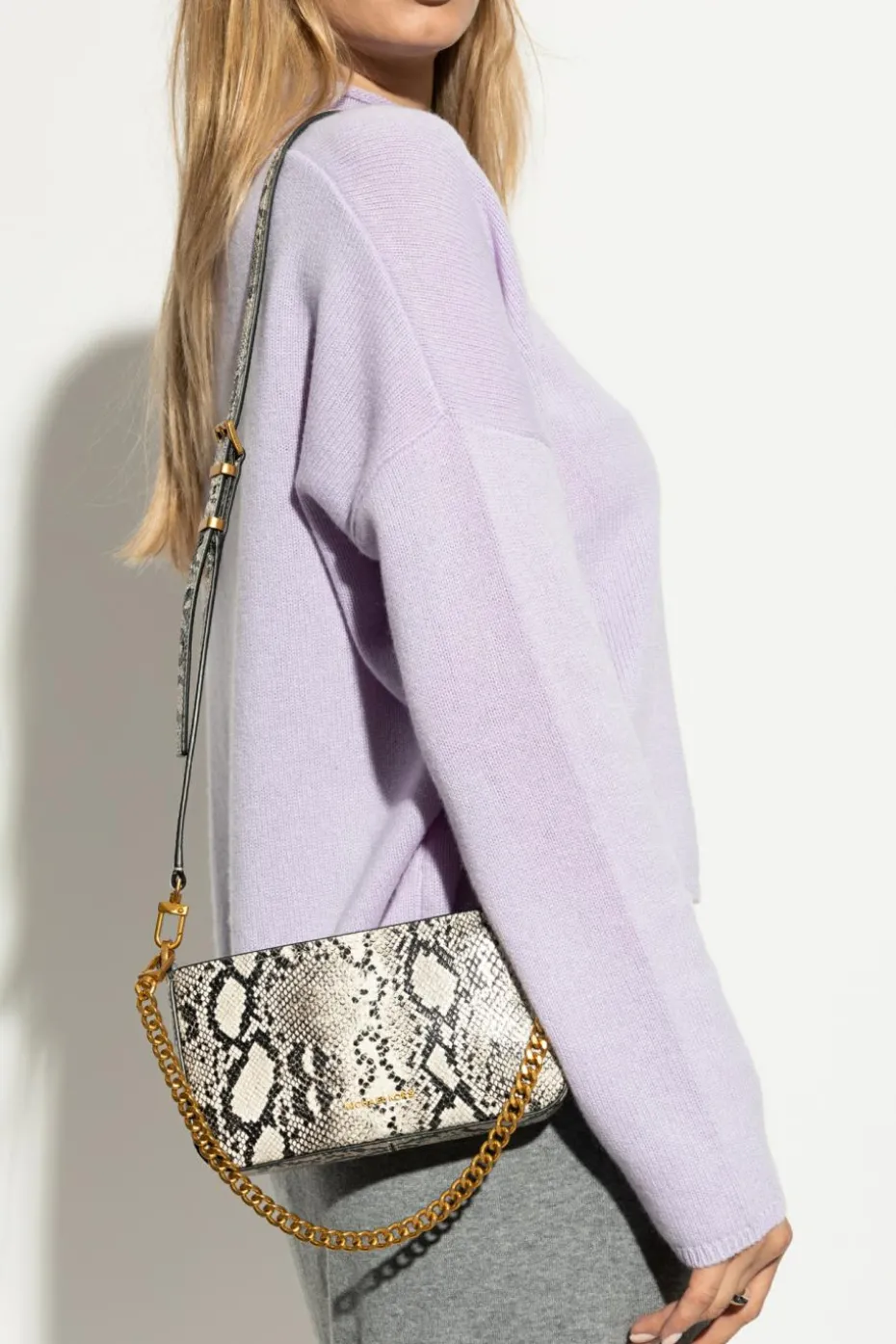 Michael Michael Kors kremowy Torba na ramię `Bryant Small`