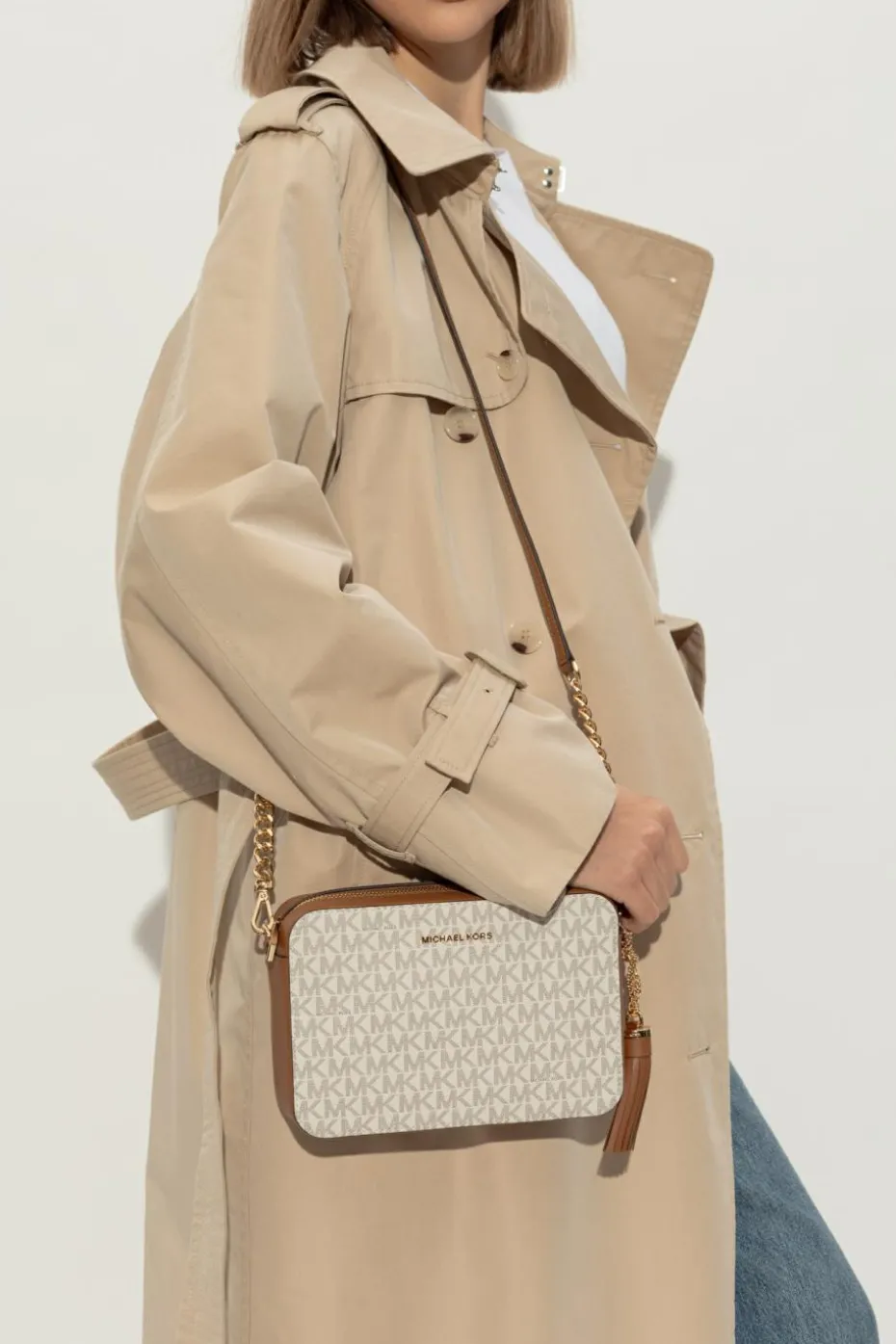 Michael Michael Kors kremowy Torba na ramię ‘Jet Set’