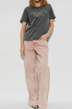 Michael Michael Kors SZARY T-shirt z aplikacjami