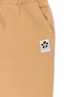 Mini Rodini beżowy Spodnie dresowe z logo