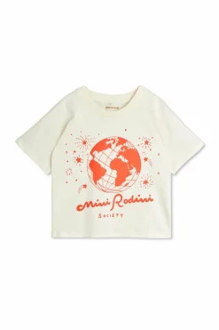 Mini Rodini BIAŁY T-shirt z logo