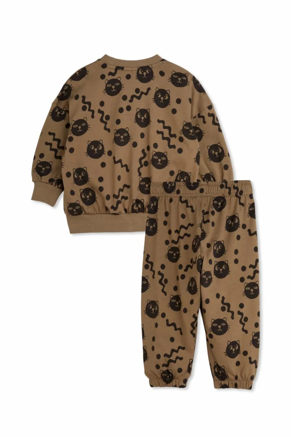 Mini Rodini BRĄZOWY Komplet: bluza i spodnie