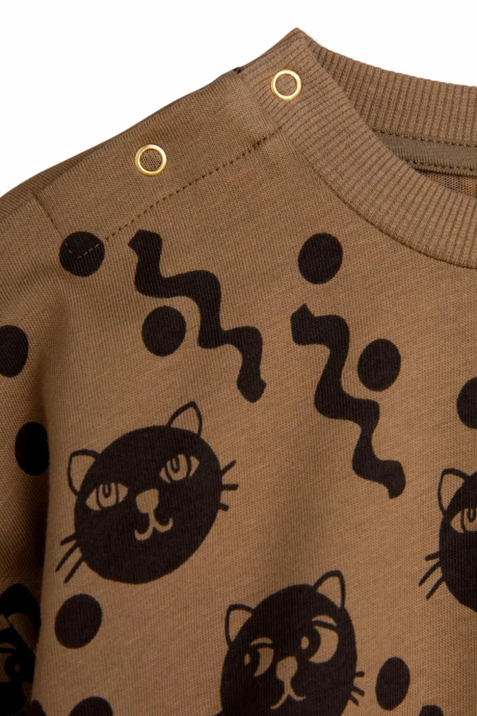 Mini Rodini BRĄZOWY Komplet: bluza i spodnie