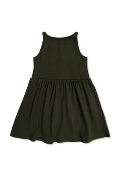 Mini Rodini CZARNY Bawełniana sukienka bez rękawów