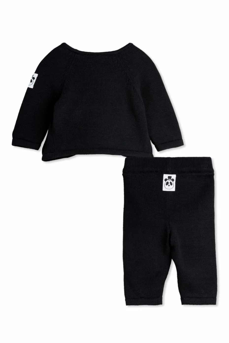 Mini Rodini CZARNY Komplet: sweter i spodnie