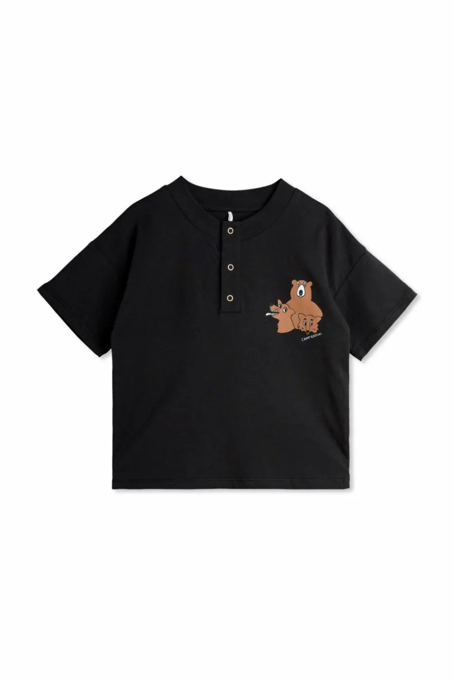 Mini Rodini CZARNY Polo z nadrukiem