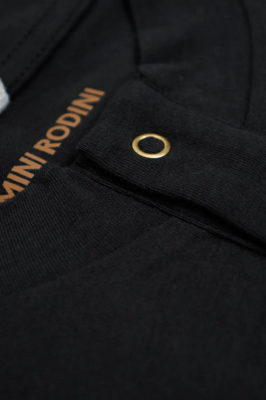 Mini Rodini CZARNY Polo z nadrukiem