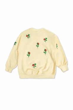 Mini Rodini kremowy Bluza z logo