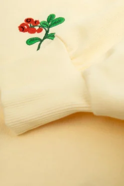 Mini Rodini kremowy Bluza z logo