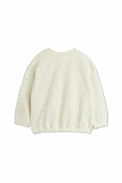 Mini Rodini kremowy Bluza z haftem