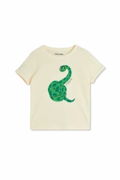 Mini Rodini kremowy T-shirt z nadrukiem