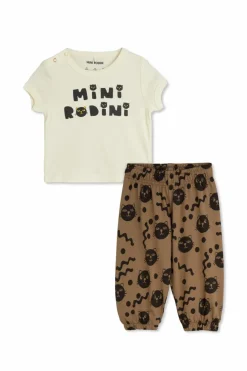 Mini Rodini MULTIKOLOR Komplet: t-shirt i spodnie