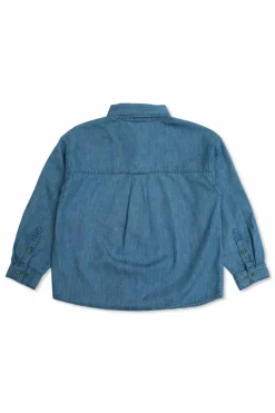 Mini Rodini NIEBIESKI Koszula jeansowa