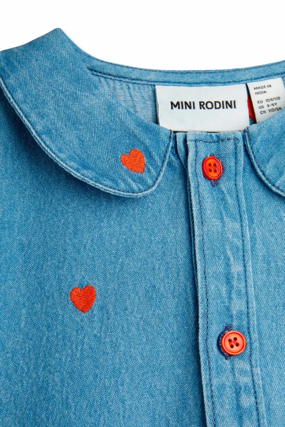 Mini Rodini NIEBIESKI Sukienka jeansowa