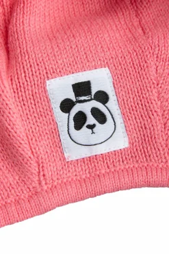 Mini Rodini RÓŻOWY Czapka z pomponem