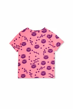Mini Rodini RÓŻOWY T-shirt z nadrukiem