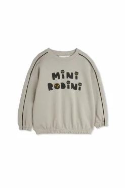 Mini Rodini SZARY Bluza z nadrukowanym logo
