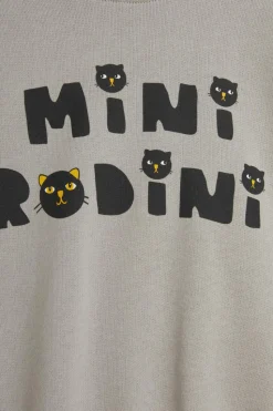 Mini Rodini SZARY Bluza z nadrukowanym logo