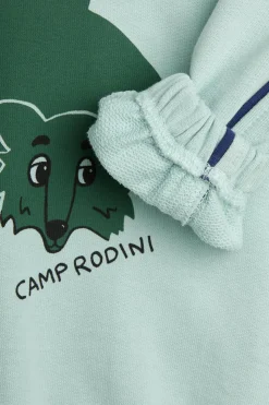Mini Rodini ZIELONY Bluza z nadrukiem